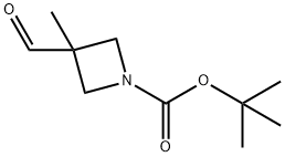 叔-丁基 3-甲酰基-3-甲基吖丁啶-1-甲酸基酯 结构式