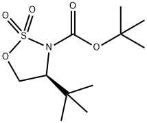 (4S)-4-叔丁基-1,2,3-氧杂噻唑烷-2,2-二氧-3-羧酸叔丁基酯 结构式