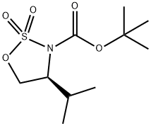 (S)-3-叔丁氧羰基-4-异丙基-2,2-二氧代-[1,2,3]氧杂噻唑 结构式