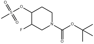 tert-butyl 3-fluoro-4-(methylsulfonyloxy)piperidine-1-carboxylate 结构式
