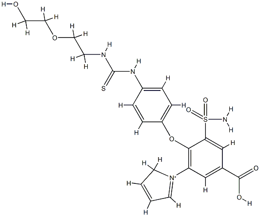 4-polyethylene glycol-sulfonylurea-piretanide 结构式