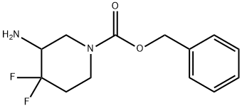 3-氨基-4,4-二氟哌啶-1-羧酸苄酯 结构式