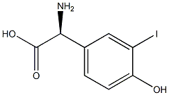 L-3-碘-4-羟基苯甘氨酸 结构式