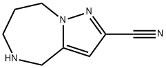 5,6,7,8-tetrahydro-4H-pyrazolo[1,5-a][1,4]diazepine-2-carbonitrile(SALTDATA: HCl) 结构式