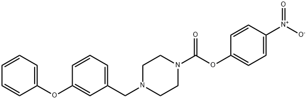 4-硝基苯基4-(3-苯氧基苄基)哌嗪-1-甲酸叔丁酯 结构式