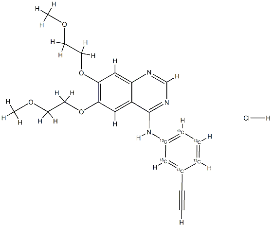 Erlotinib 13C6 HCl 结构式