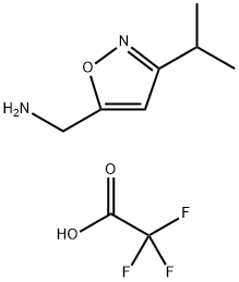 5-AMINOMETHYL-3-ISOPROPYLISOXAZOLE TFA SALT 结构式