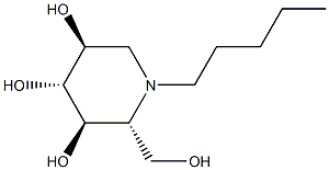 N-pentyl-1-deoxynojirimycin 结构式