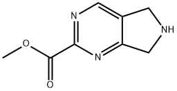甲基 6,7-二氢-5H-吡咯并[3,4-D]嘧啶-2-甲酸基酯 结构式