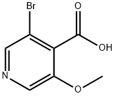 3-Bromo-5-methoxy-4-pyridinecarboxylic acid 结构式