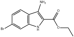 3-氨基-6-溴-1H-吲哚-2甲酸乙酯 结构式