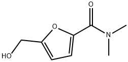 5-(羟甲基)-N,N-二甲基呋喃-2-甲酰胺 结构式