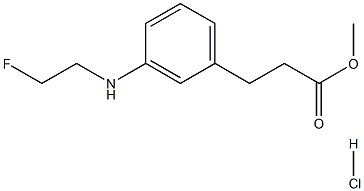 Benzenepropanoic acid,3-[(2-fluoroethyl)amino]-, methyl ester, hydrochloride (1:1) 结构式