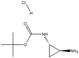 tert-butyl (1S,2S)-2-aminocyclopropylcarbamate hydrochloride 结构式