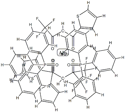 三[4,4,4-三氟-1-(2-噻吩基)-1,3-丁二酮]双(氧化三苯基膦)铕 结构式