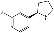 2-bromo-4-[(2R)-pyrrolidin-2-yl]pyridine 结构式