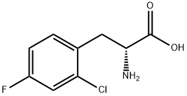 (R)-2-氨基-3-(2-氯-4-氟苯基)丙酸 结构式