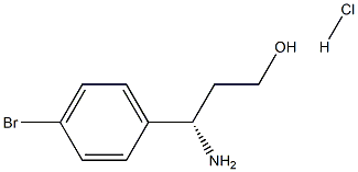 (S)-3-氨基-3-(4-溴苯基)丙烷-1-醇盐酸盐 结构式