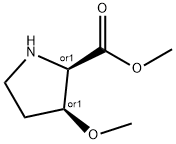 REL-(2R,3S)-3-甲氧基吡咯烷-2-羧酸甲酯 结构式