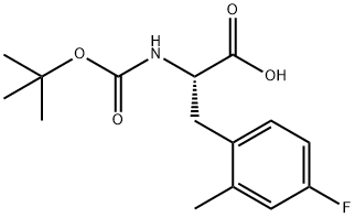 (Tert-Butoxy)Carbonyl L-Phe(2-Me, 4-F)-OH 结构式