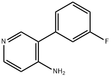 3-(3-氟苯基)吡啶-4-胺 结构式