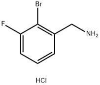 Benzenemethanamine, 2-bromo-3-fluoro-, hydrochloride (1:1) 结构式