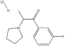 3'-fluoro-α-Pyrrolidinopropiophenone (hydrochloride) 结构式