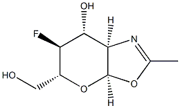 2-methyl-(3,6-di-O-acetyl-1,2,4-trideoxy-4-fluoroglucopyrano)-(2,1-d)-2-oxazoline 结构式