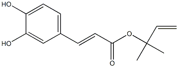 1,1-dimethylallyl-3',4'-dihydroxycinnamic acid ester 结构式