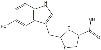 2-(3'-(5'-hydroxyindolyl)methyl)-1,3-thiazolidine-4-carboxylic acid 结构式