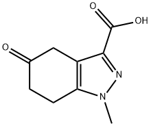 1-甲基-5-氧代-4,5,6,7-四氢-1H-吲唑-3-羧酸 结构式