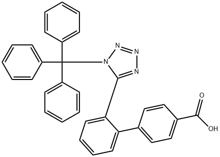 5-[4’-Carboxy-(1,1’-biphenyl)-2-yl]-1-triphenylmethyltetrazole 结构式