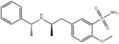 2-甲氧基-5-[(2R)-2-[[(1R)-1-(苯基乙基)氨基]丙基]-苯磺酰胺 结构式