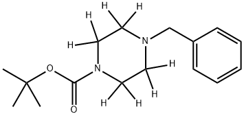 4-Benzylpiperazine-1-carboxylic Acid-d8 tert-Butyl Ester 结构式
