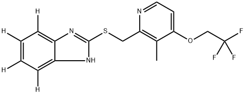 兰索拉唑硫醚-D4 结构式