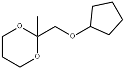 1,3-Dioxane,2-[(cyclopentyloxy)methyl]-2-methyl-(9CI) 结构式