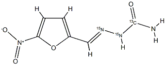 呋喃西林-<SUP>13</SUP>C,<SUP>15</SUP>N<SUB>2</SUB> 结构式