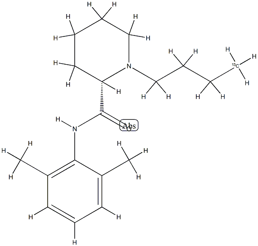 布比卡因-丁基-1-13C 结构式