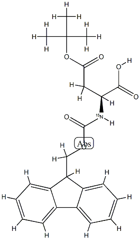 FMOC-ASP-(OTBU)-OH-15N 结构式