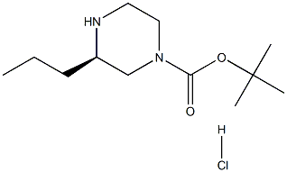 (R)-4-N-BOC-2-PROPYLPIPERAZINE-HCl 结构式