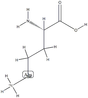 L-硒代蛋氨酸-甲基-13C1 结构式