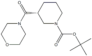(R)-1-Boc-3-(morpholin-4-ylcarbonyl)piperidine 结构式