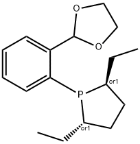 (2R,5R)-1-[2-(1,3-二氧戊环-2-基)苯基]-2,5-二乙基磷 结构式