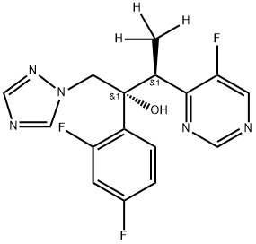 rel-(R,S)-Voriconazole-d3 结构式