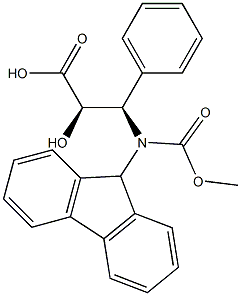 (2R,3R)-3-(((((9H-氟-9-基)甲氧基)羰基)氨基)-2-羟基-3-苯基丙酸 结构式