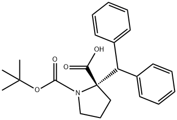 (Tert-Butoxy)Carbonyl (S)-Alpha-Benzhydryl-Pro 结构式