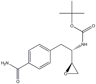 ((S)-2-(4-氨基甲酰基苯基)-1-((S)-环氧乙烷-2-基)乙基)氨基甲酸叔丁酯 结构式