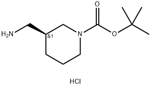 (S)-3-(氨基甲基)哌啶-1-羧酸叔丁酯盐酸盐 结构式