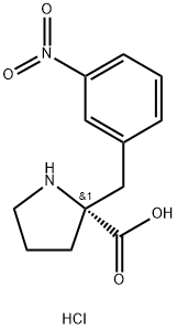 (R)-α-(3-nitro-benzyl)-proline HCl 结构式