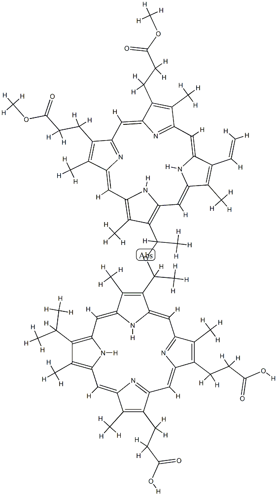 protoporphyrin dimethyl ester hematoporphyrin ether 结构式